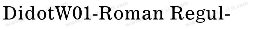 DidotW01-Roman Regul字体转换